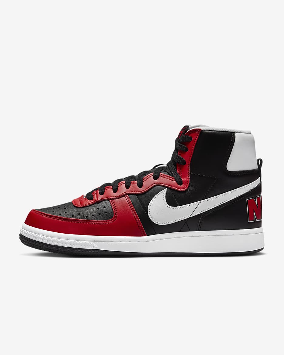 Red white black nike high tops on sale